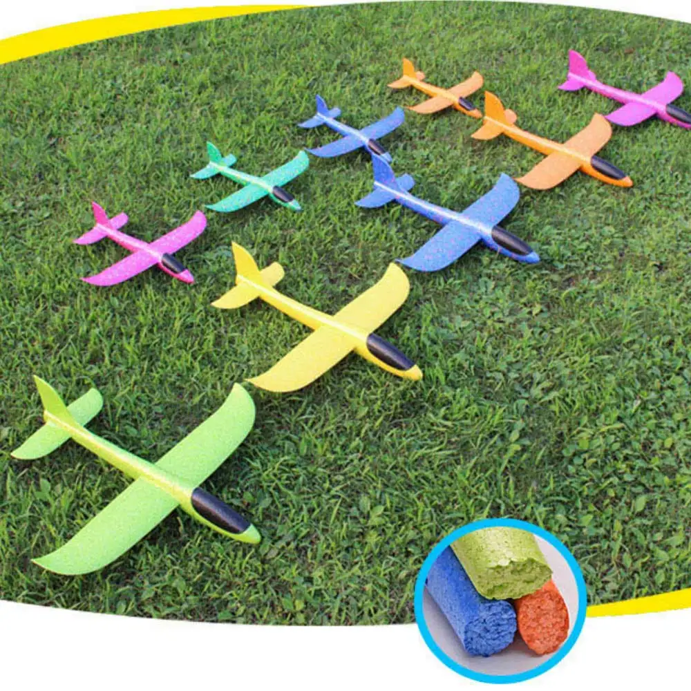 

35CM DIY Hand Throw Flying Glider Planes Toys For Children Foam Aeroplane Model Party Bag Fillers Flying Glider Plane Toys Game