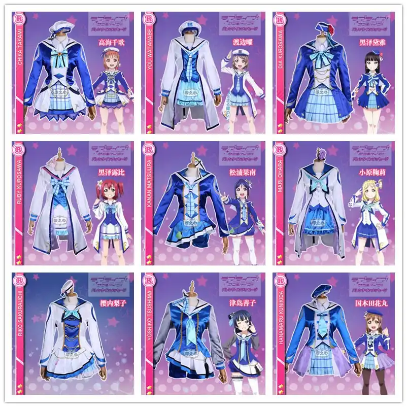 Anime Love Live Sunshine Aqours Op2 Ruby Dia Mari Kanan Riko All Members Girl S Uniform Dress Cosplay Costume Free Shipping Cosplay Costume Love Livedress Cosplay Aliexpress