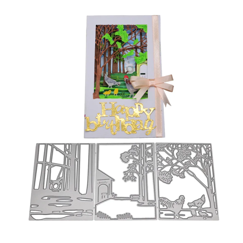 

3pcs Background Metal Dies Cutting for Scrapbooking Die Cuts for Card Making Embossing Die Cut Stencil Folder Craft Troqueles