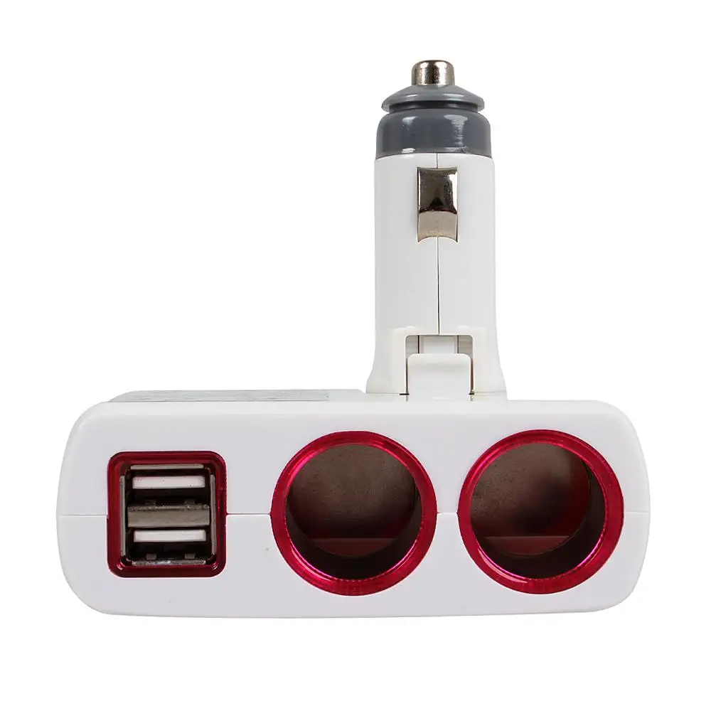 1 шт. 12-24 В Автомобильное зарядное устройство одна точка две пары USB Автомобильное зарядное устройство 3.1A 2 гнезда адаптер с двойным usb-разъемом