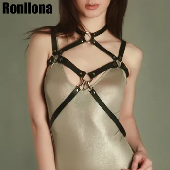 

Fashion Leather Harness Belt Punk Goth Bra Body Bondage Adjustable Bras For Women Leather Body Chest Harness Band Corset