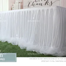 Фатиновая юбка-пачка для стола, высота 80 см, фатиновая посуда для свадебного украшения, вечерние юбки для свадебного стола, домашний текстиль