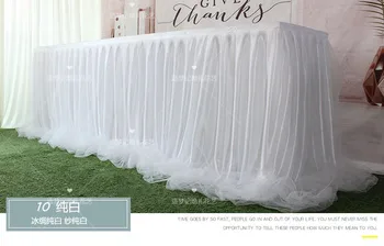 

80cm Height Tulle Tutu Table Skirt Tulle Tableware for Wedding Decoration Baby Shower Party Wedding Table Skirting Home Textile