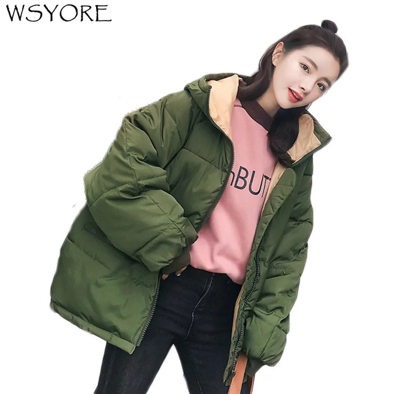 WSYORE Parkas Women Winter Thick Loose Cotton Coats 2018