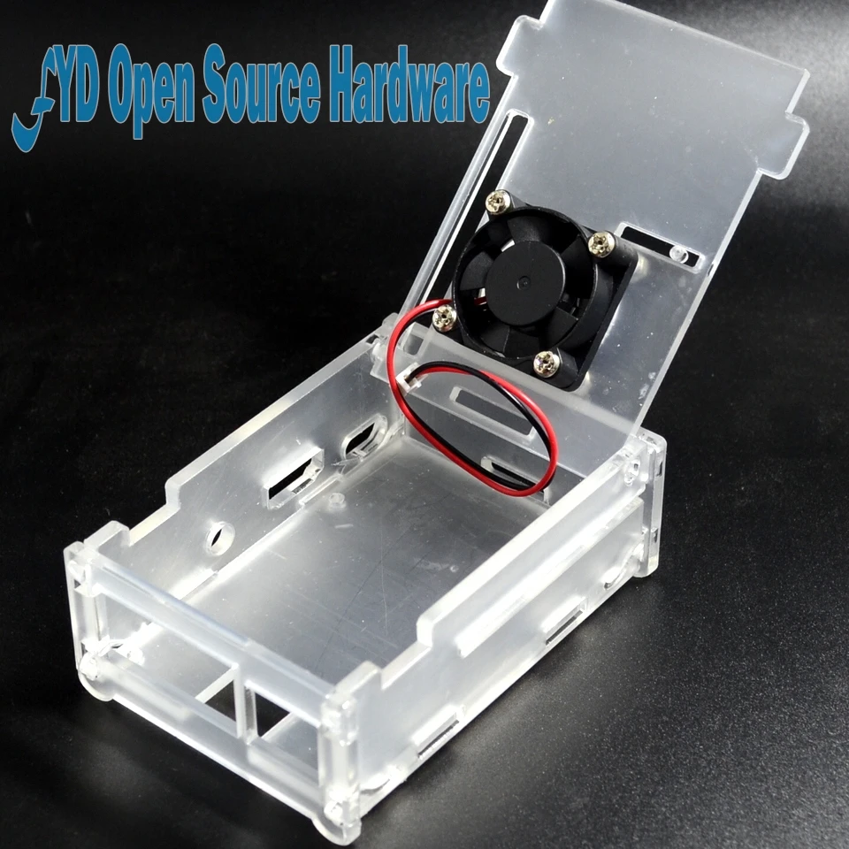 Clear Acrylic Case with Cooling Fan for Raspberry Pi 2 Model B 1GB