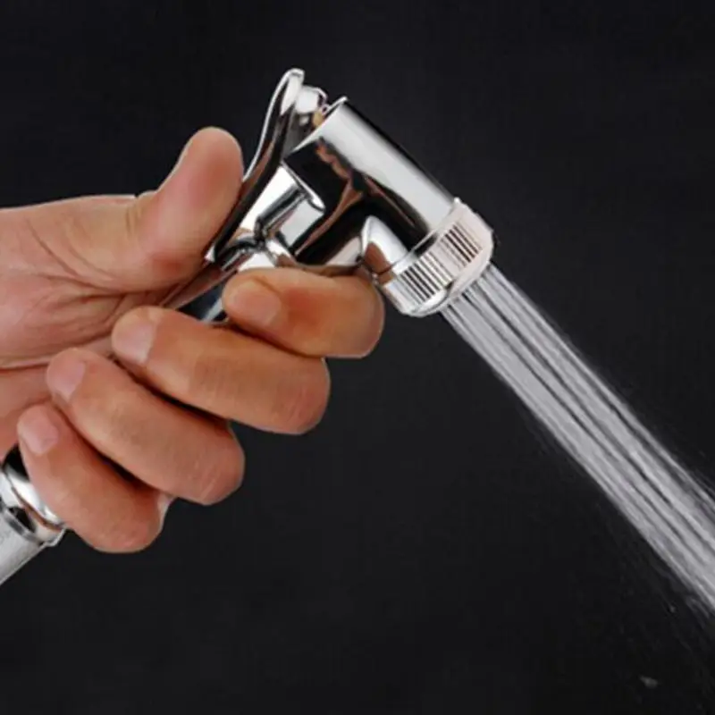 

Bathroom Shower Header Water Saving High Quality ABS Shower Head Spray Nozzle Press Button Hand held Bidet Spray shower head