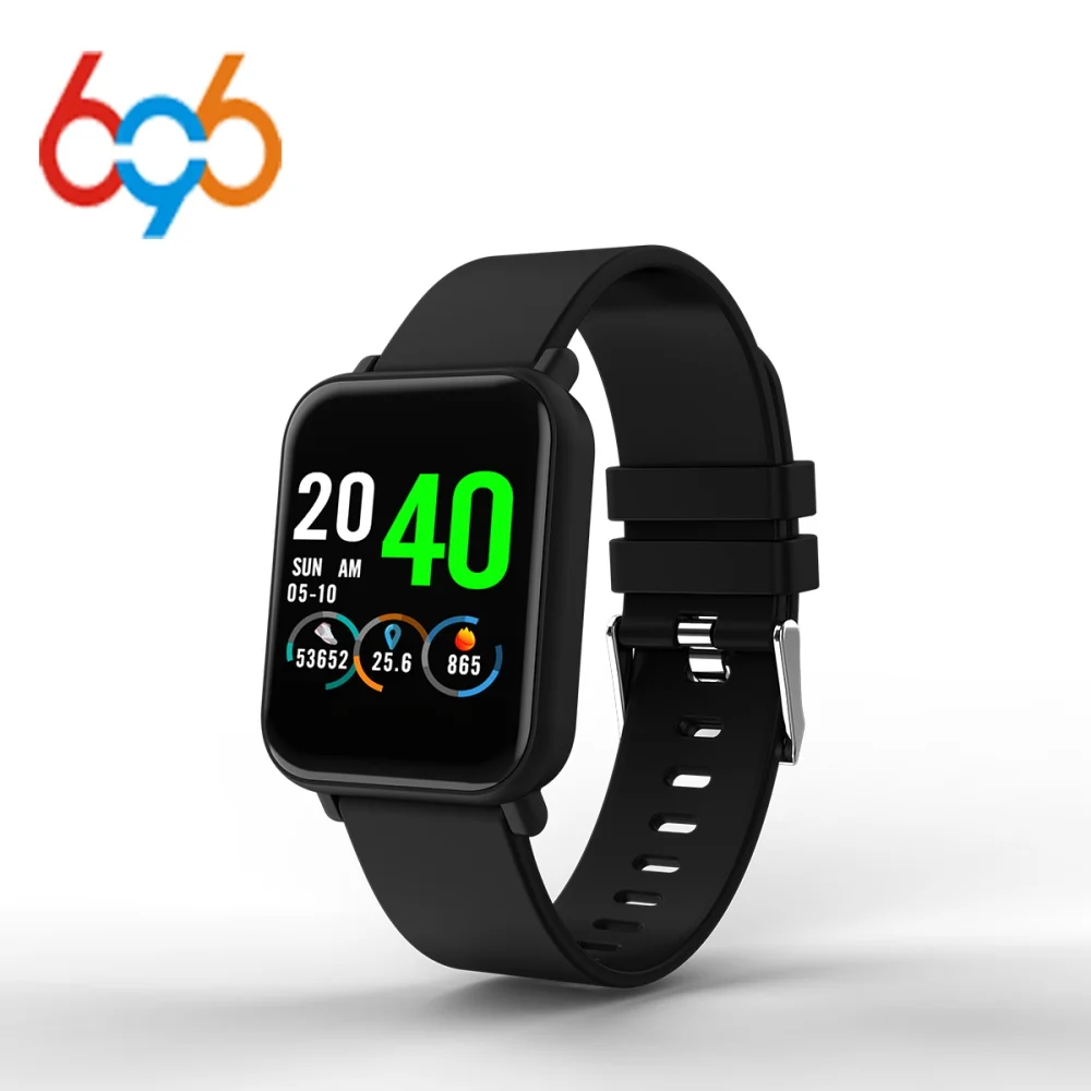 

696 R6 Smart Waterproof Bracelet Heart Rate Monitoring Band Sports Tracker Call Reminder Message Push Smart Bracelet Music Contr