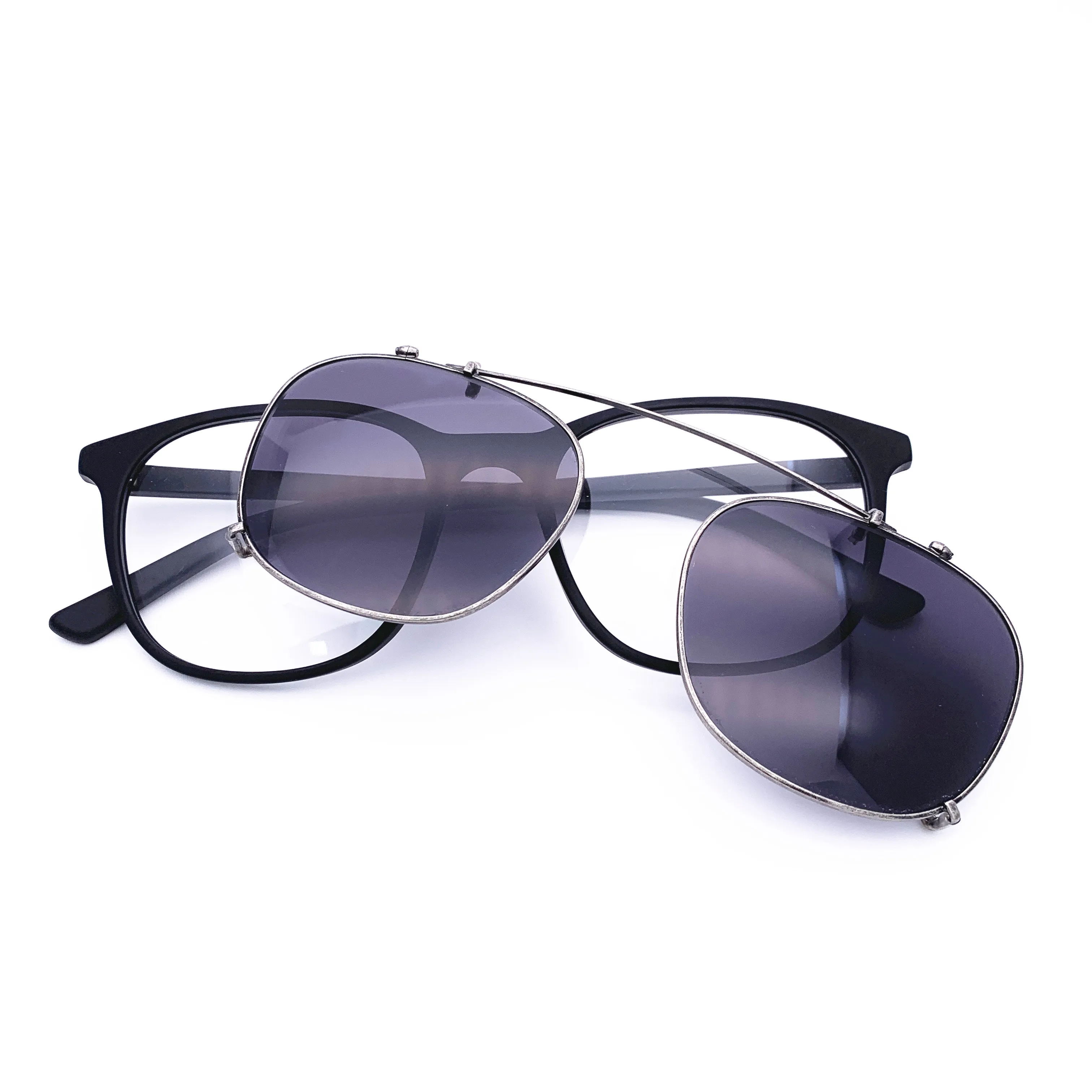 designer glasses with clip on sunglasses