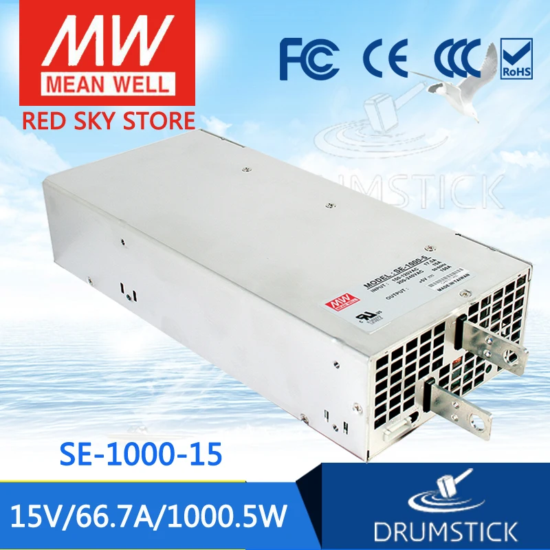 Redsky1 [YXYQ] Selling Hot! MEAN WELL original SE-1000-15 15V 66.7A meanwell SE-1000 15V 1000.5W Single Output Power Supply
