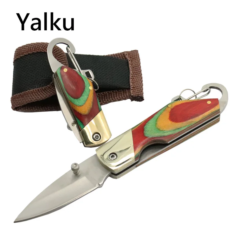 

Yalku Tactical Hunting Knive Camping Survival Folding Knife Mini Pocket Knife Tool New Stainless Steel Tool Folding Blade