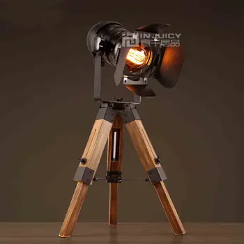 

Vintage Retro E27 LED Industrial Loft Iron Bedroom Tripod Table Desk Lamp liftable Light Lighting Home Reading Room Cafe Decor