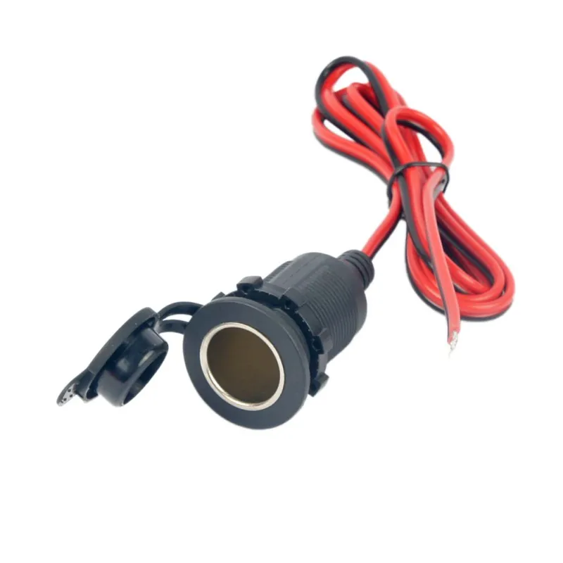 

12/24V DC Female Car Cigar Cigarette Lighter Socket Plug Connector Adapter Car Charger car cigarette lighter socket splitter