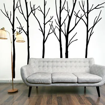 

% Big Black Tree Branch Wall Stickers Living Room bedroom Home Decoration Background Pvc Plane Plant Mural Door Diy Wallpaper
