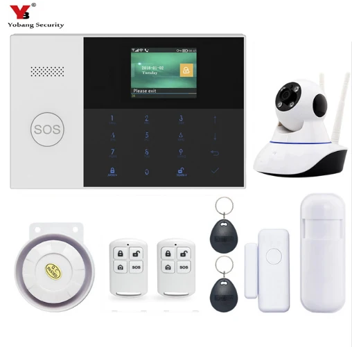 Yobang безопасность беспроводная SIM GSM домашняя RFID защита от взлома ЖК Сенсорная