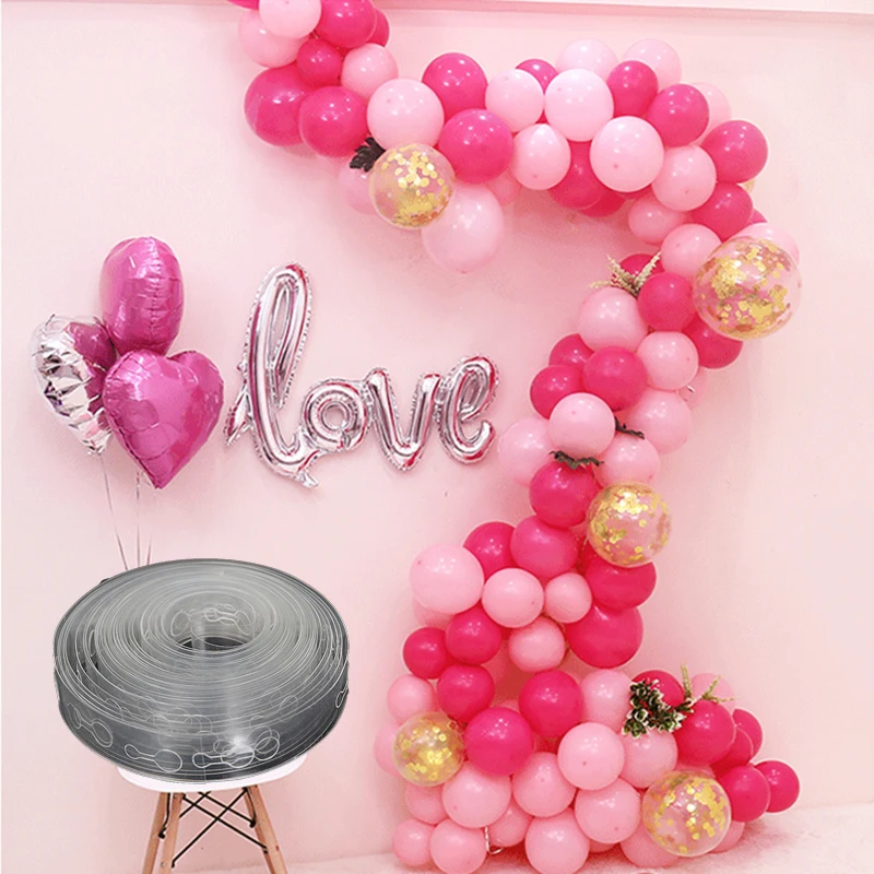 

DIY Latex Balloons Modeling Tool Plastic Balloon Chain 5M Balloon Tie Knob Tool Birthday Party Wedding Decoration Supplies