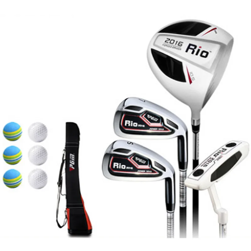 

PGM 4 pcs Carbon Golf Clubs Men Rio Complete Sets Light durable Good elastic Wood #1 Iron #7 #SW PUTTER BAG Golf balls Male