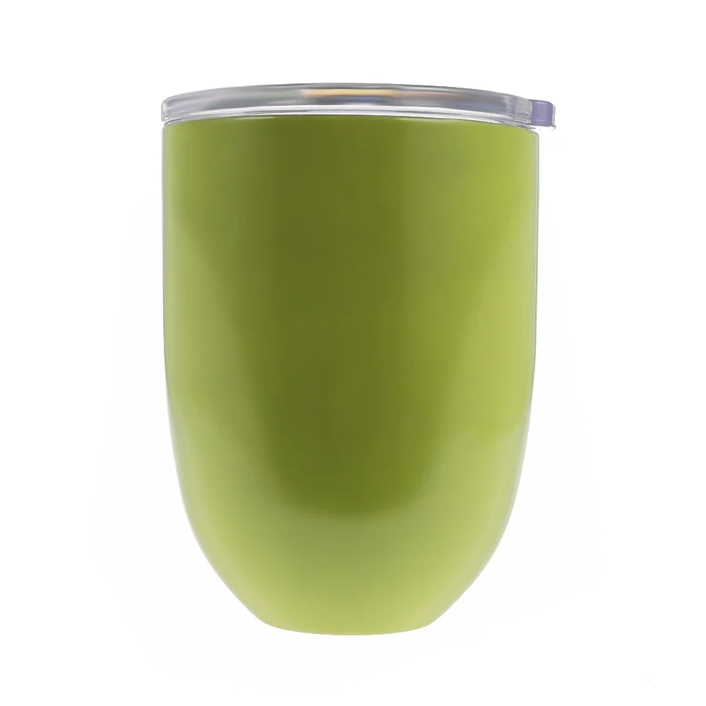 Творческое яйцо Форма Нержавеющая сталь теплые чашки - Цвет: apple green