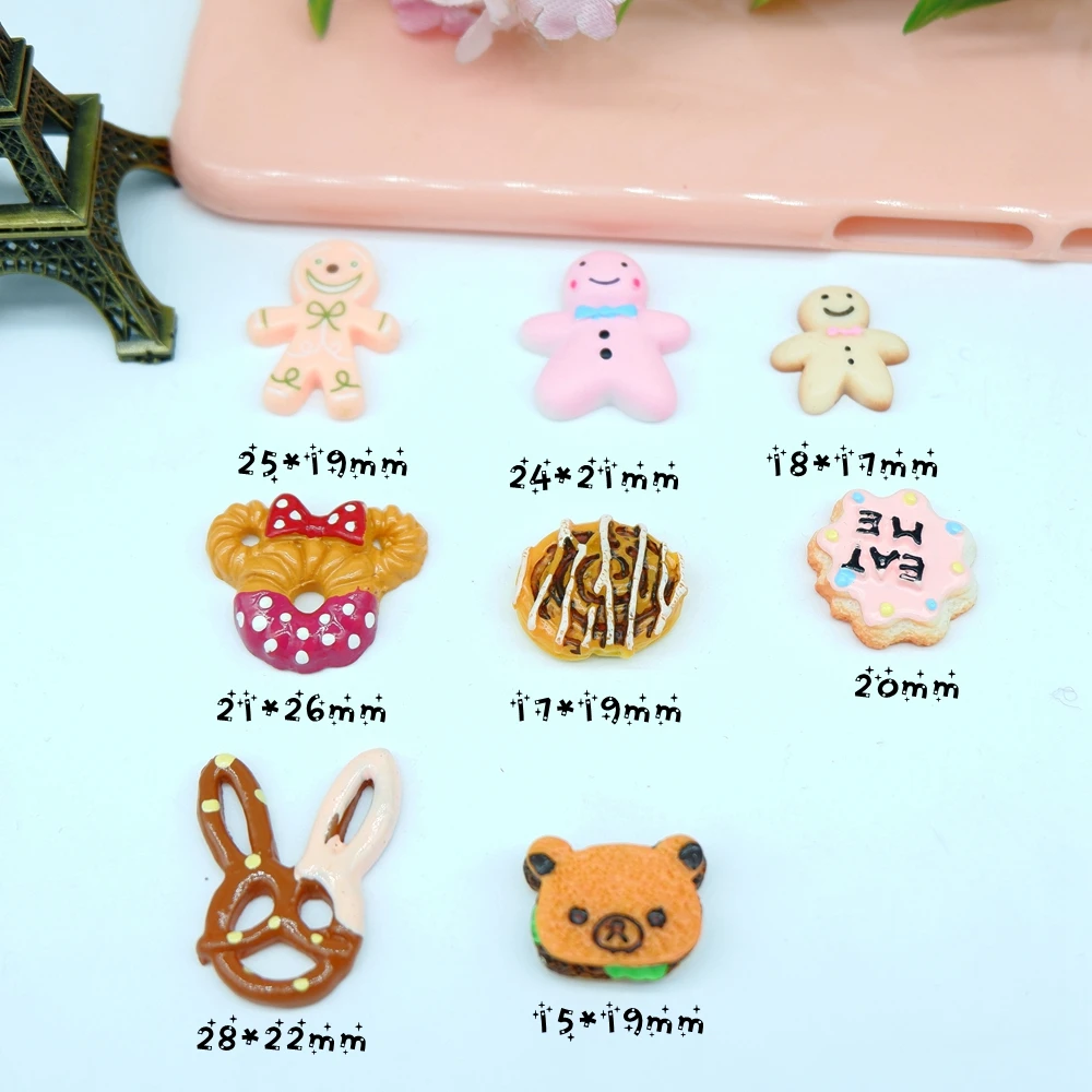 Kawaii Eat me торт Пряничный человечек Печенье flatback Кабошон для телефона деко волосы