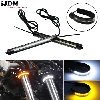

iJDM Switchback Red White/Amber 36-SMD 12v LED Front Rear Turn Signal Strip Lights DRL or Brake Lights for Car or Motorcycles