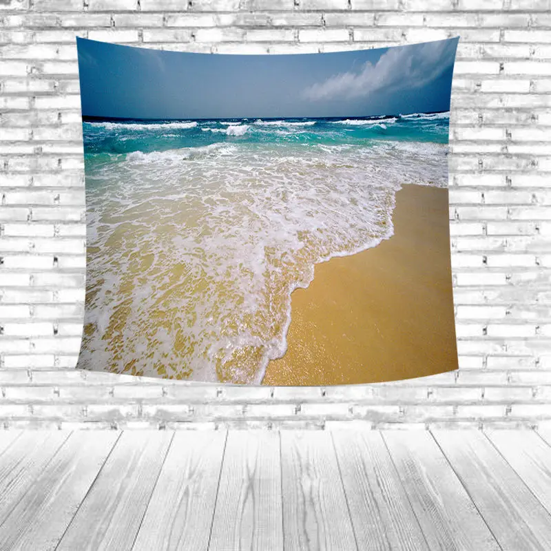 Рекламный гобелен лавандового голубого неба и белого облака морской пейзаж, живопись Обложка для пикника Коврик для улицы, для кемпинга Декор одеяло - Цвет: 5