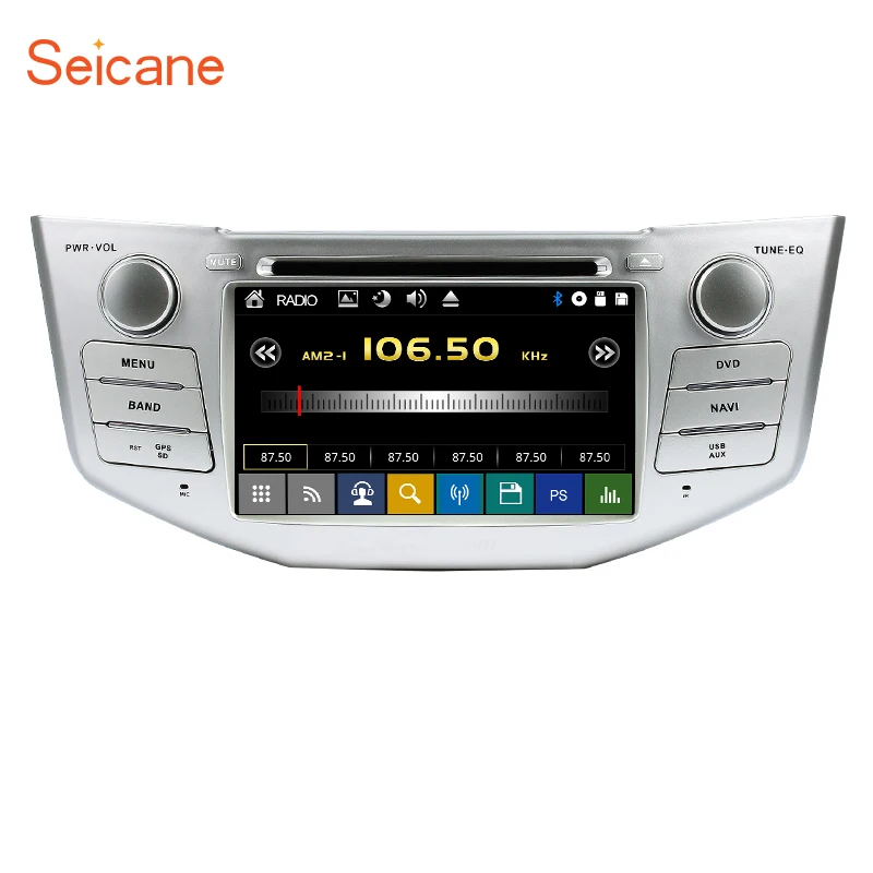 Автомобильный DVD радиоприемник Seicane с GPS Bluetooth для Lexus RX 2003 2010 300 330 350 H поддержка SD