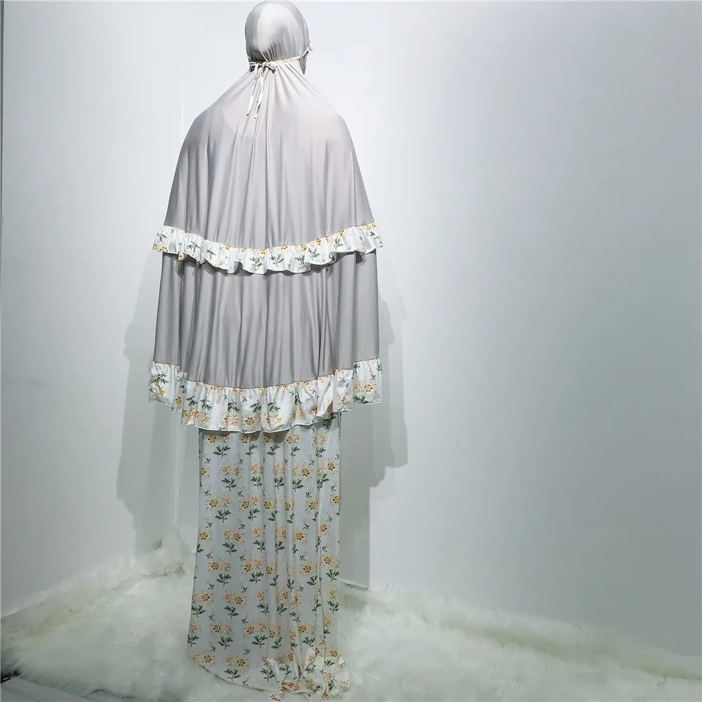 Abaya Robe Femme цветы Рамадан мусульманский хиджаб платье Кафтан Дубай абайя s женский кафтан Tesettur Elbise молитва Исламская одежда