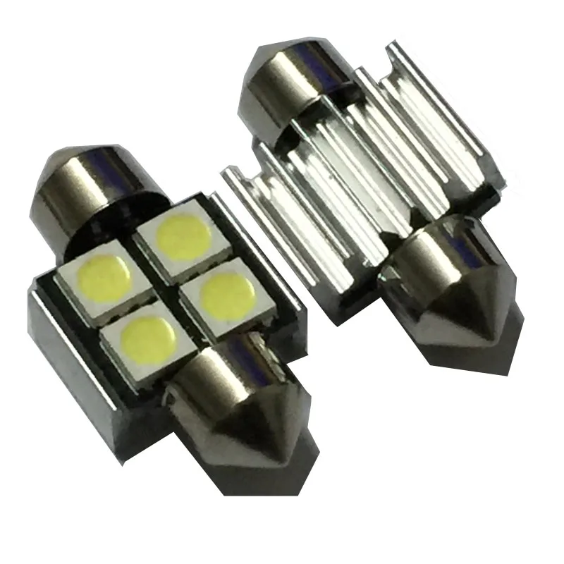 10 шт./лот Festoon CANBUS 31 мм 41 42 C5W без ошибок 5050 4 светодиода SMD для внутреннего освещения