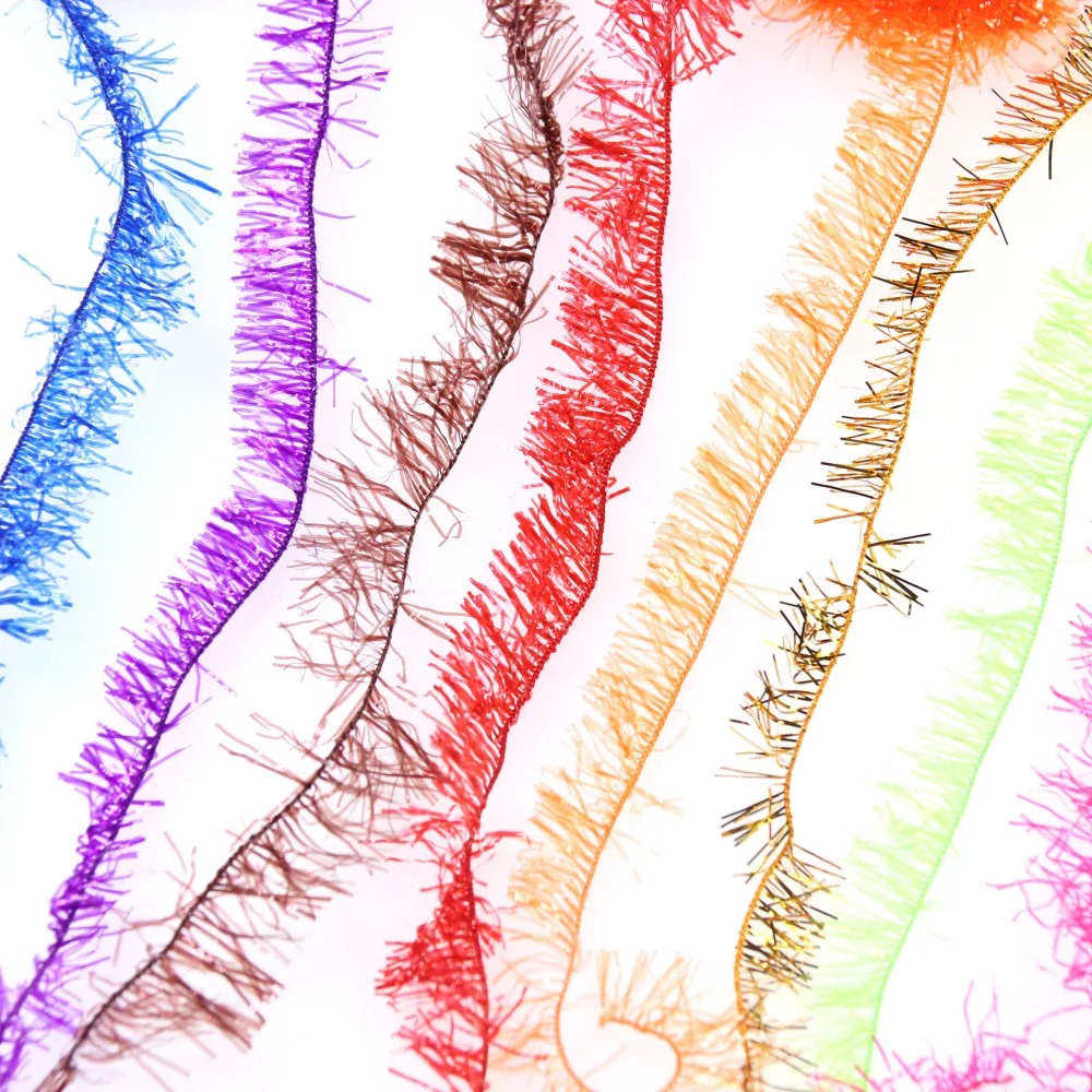 2 Pack 10 Millimetri Uovo Salmone Trout Fly Tying Materiali Fly Tying Di Cristallo Flash Chenile Hackle Lampeggiatore Per Streamer Fl Verde Rosa