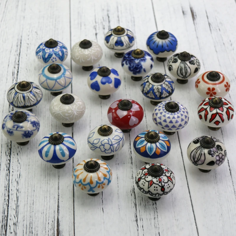 1 قطعة 38 مللي متر الاطفال الأطفال الجدة خزانة مجلس الوزراء دولاب مقابض المقابض الملونة السيراميك تسريحة درج التأثيرات