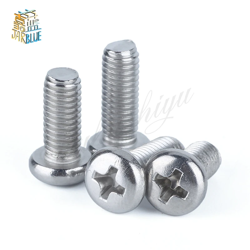 GB818 M5 304 Stainless Steel Phillips Cross recessed pan head Screw M5