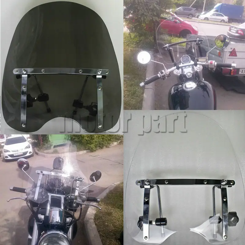 Большое ветровое стекло мотоцикла для 19 &quotx 17&quot Honda Stateline saber 1300 Rebel 250 с рулем 7/8