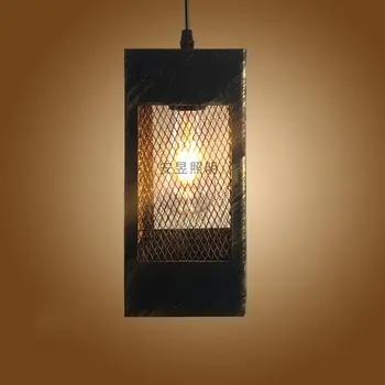

Creative Vintage cuboid Pendant Lamp Retro E27 Classic Pendant Light Loft Decorative Fixture Lighting for Restaurant Cafe Bar