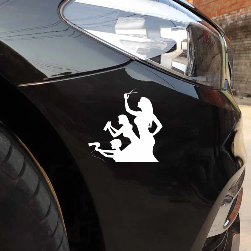 12 5*12 5 см Забавный стилист салона красоты виниловая Автомобильная наклейка