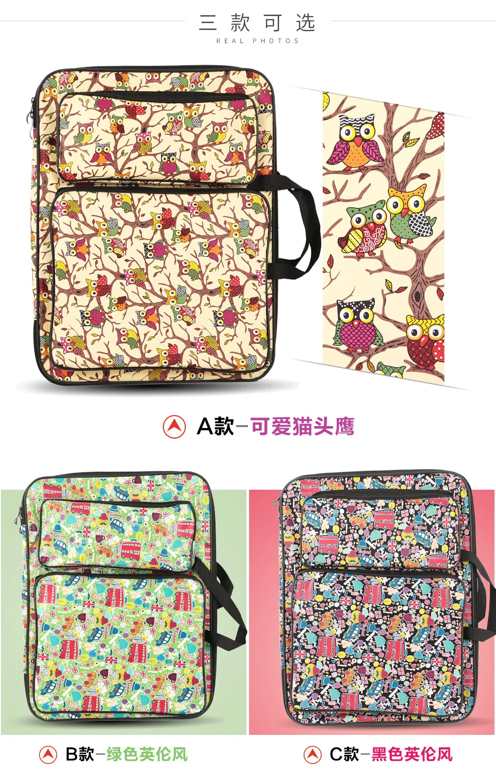 8K Children Cartoon Portable Painting Bag Backpack A3 Waterproof Sketchpad bag Sketching Tools Painting Art Supplies For Aartist (5)