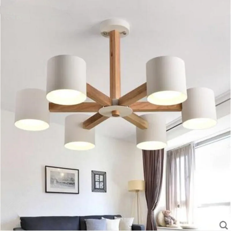 

Modern lamps wooden Ceiling lights indoor lighting iron lampshades living dining room Bedroom bar shop light fixture