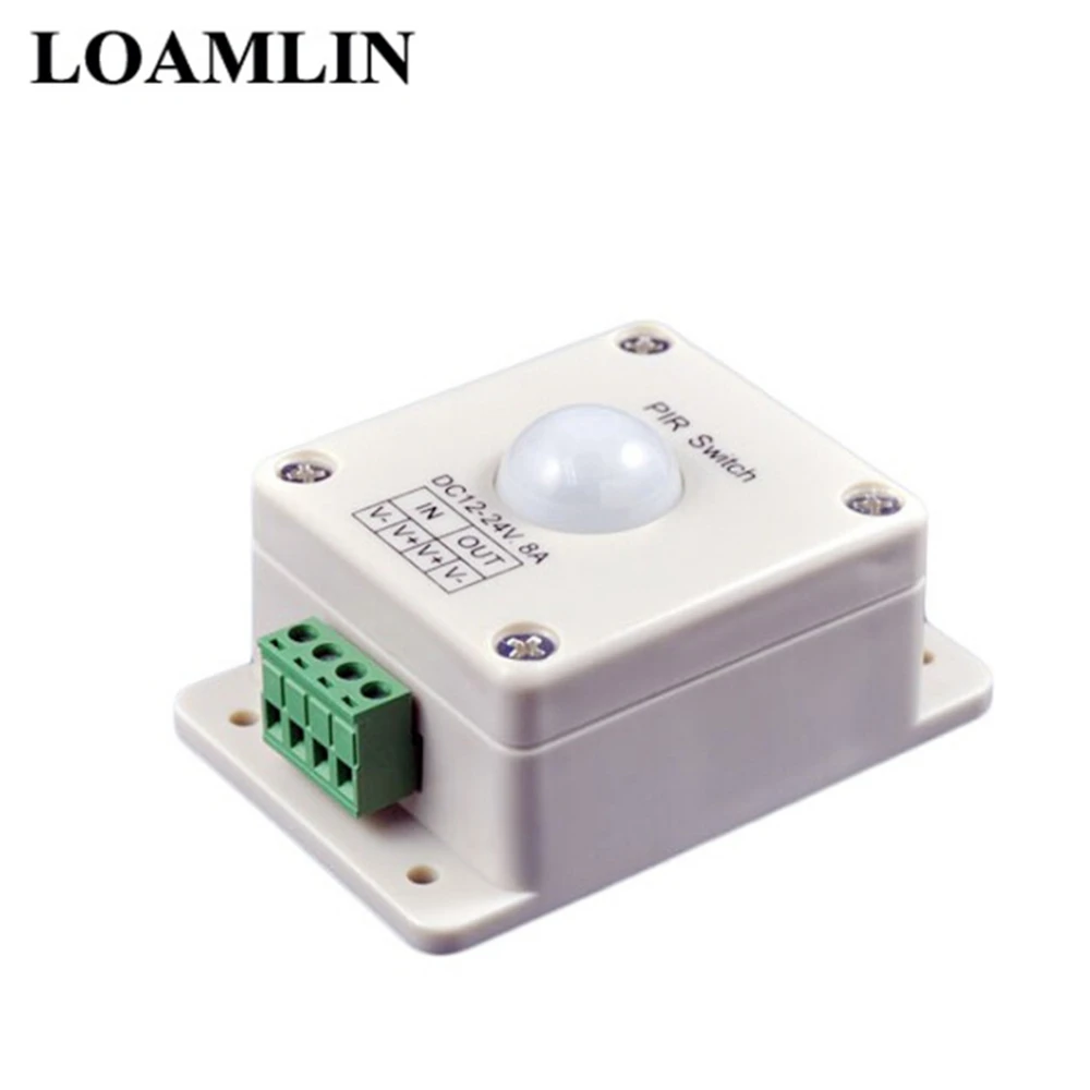 

Led Human Body Induction Power Switch Dc12V~24V 8A Human Body Induction PIR Switch Controller