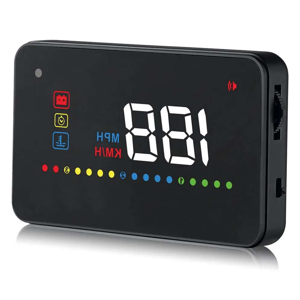 A200, 3,5 дюймов, Автомобильный дисплей HUD, спидометр OBD2 II, EUOBD, автоматический проектор, дисплей параметров Предупреждение о превышении скорости
