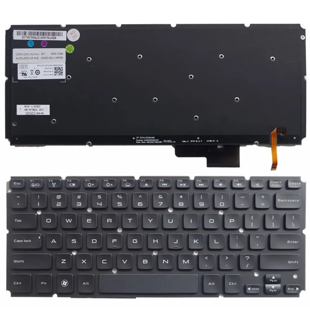 

used US Black English Laptop Keyboard For DELL XPS 14 15 XPS14 XPS15 L421X L521X L421 L521 Backlight