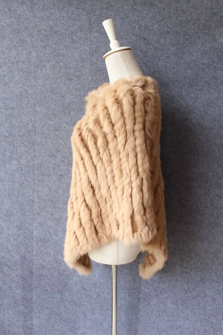 Осень-зима, женское пончо из натурального натурального кроличьего меха, треугольная шаль, Женский пуловер из натурального меха пашмины
