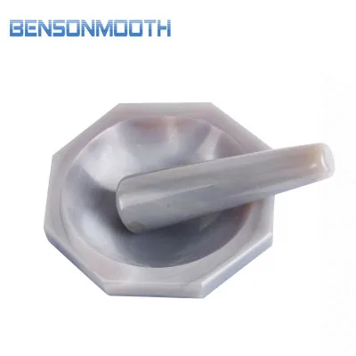 

Natural laboratory polished A-level agate mortar ID=65mm 2" OD=80mm