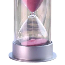 Sdfc Пластик кристалл песочные часы 30 минут песочные часы украшения песочные часы таймер розовый