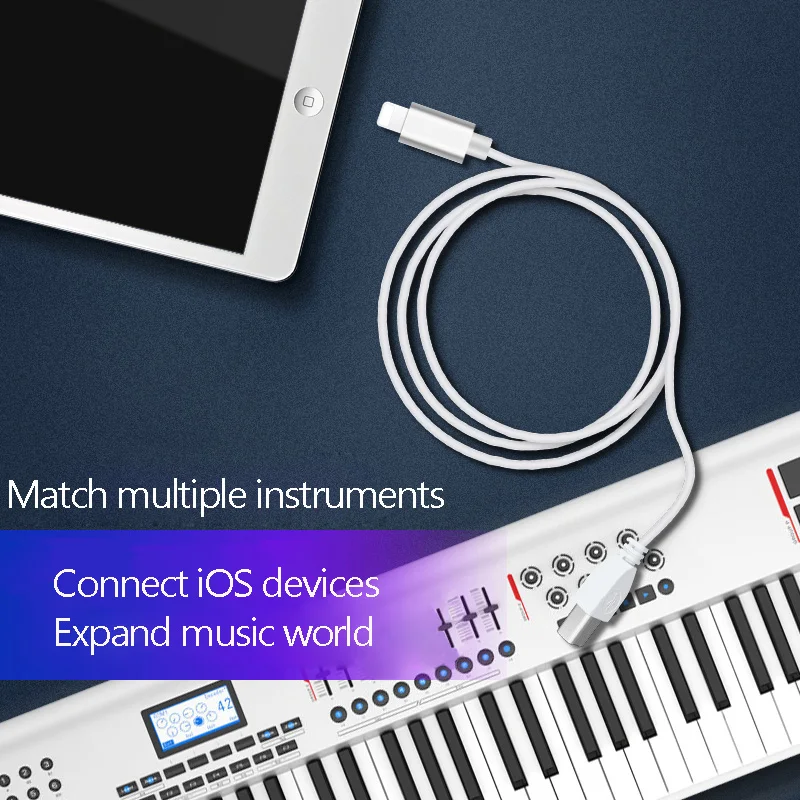 Reilim OTG кабель для IPhone к MIDI USB инструмент Адаптер клавиатуры iPhone ipad электрический