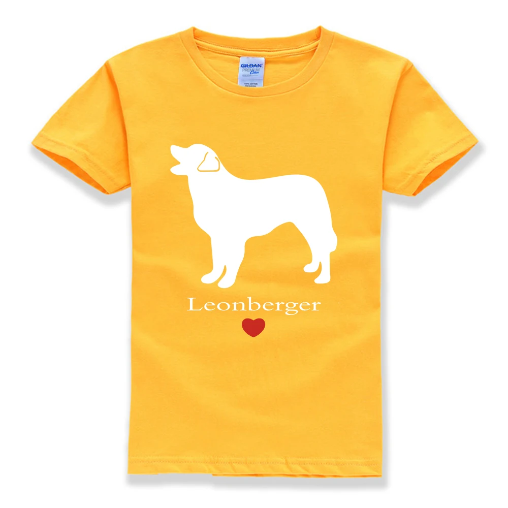 Leonberger Love/детская футболка; топы с короткими рукавами для мальчиков; детская Рождественская рубашка для девочек; летняя одежда для маленьких девочек - Цвет: Цвет: желтый