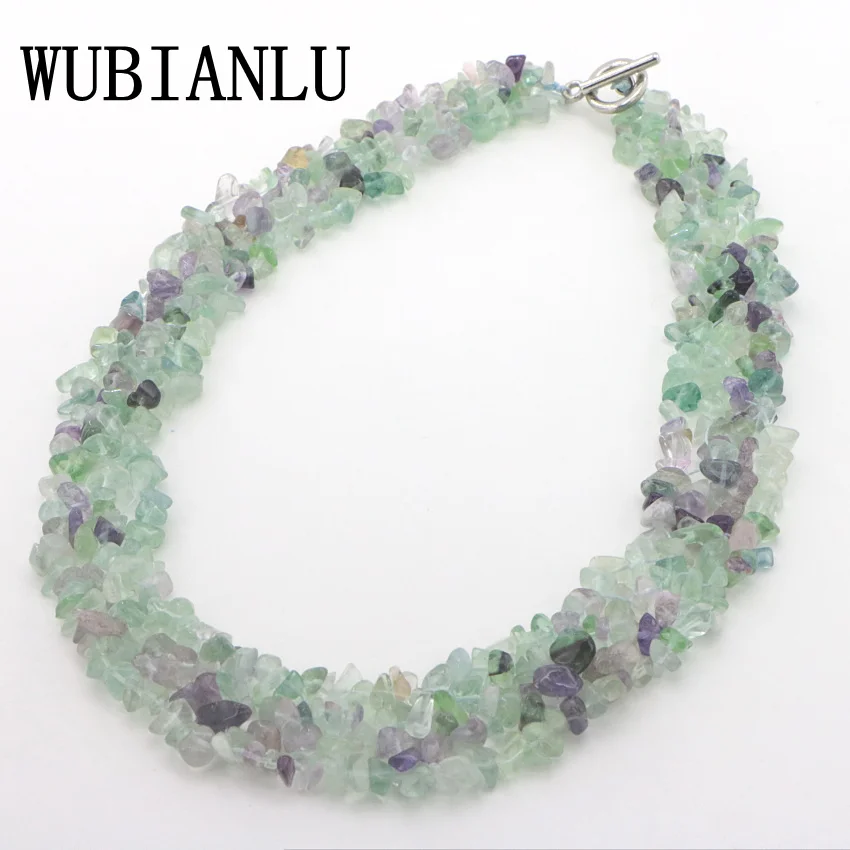 WUBIANLU/Новое 11 видов цветов неравномерный природный гравий камень модное Колье