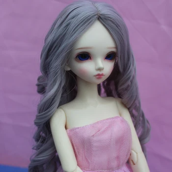 

1/3 1/4 1/6 Bjd SD Doll Wig High Temperature Wire Grey Colors Fashion BJg Wavy BJD Hair Wig