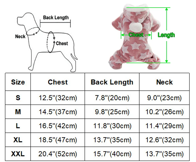 Зимний флисовый, для питомца теплый комбинезон для собак Одежда для щенка кошки четыре ноги костюм для чихуахуа пальто S, M, L, XL, 2XL