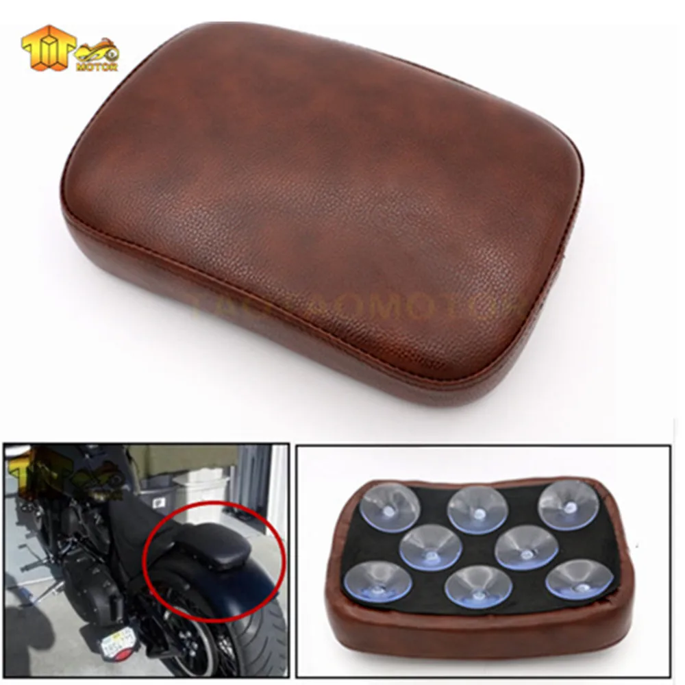 CK CATTLE KING Brown Motorcycle Suction Seat Pillion Pad Rear Passenger
