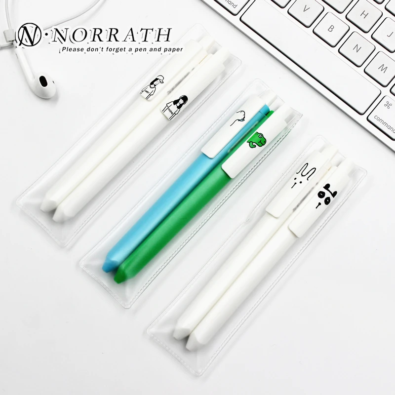 

Norrath 2 pcs/pack Cartoon Press Couple Friend Confidante Gel Pen Ink Pen Promotional Gift Stationery School & Office Supply