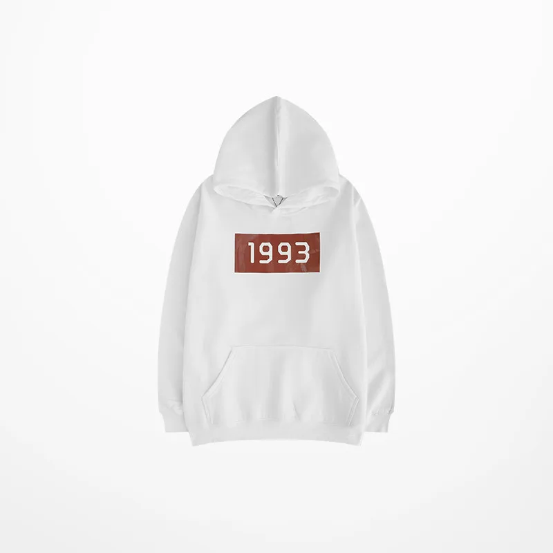 1993 Letter Print Ins European And American Hoodie Men Skateboard Alan Walker High Street Sweatshirt Men Mantle Hoodies Men