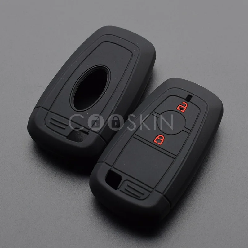 Silicone rubber car key fob cover case set skin For Ford 2018 EcoSport